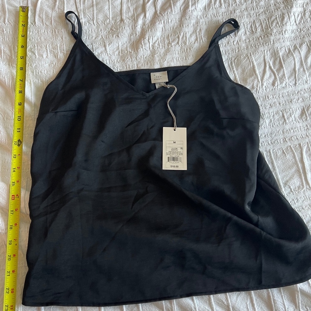 NWT Black Satin Camisole A New Day Target Never Worn New with Tags Size M